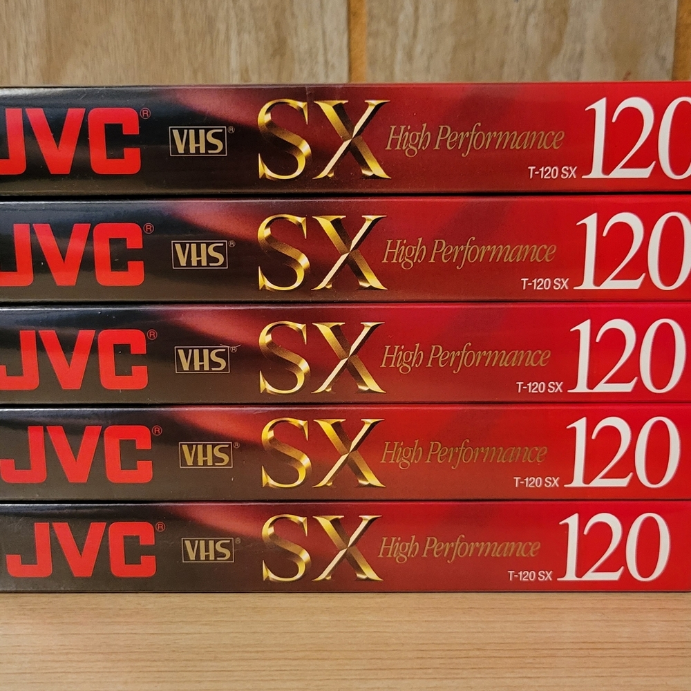 Lot Of Five JVC SX 120 High Performance Video Cassettes